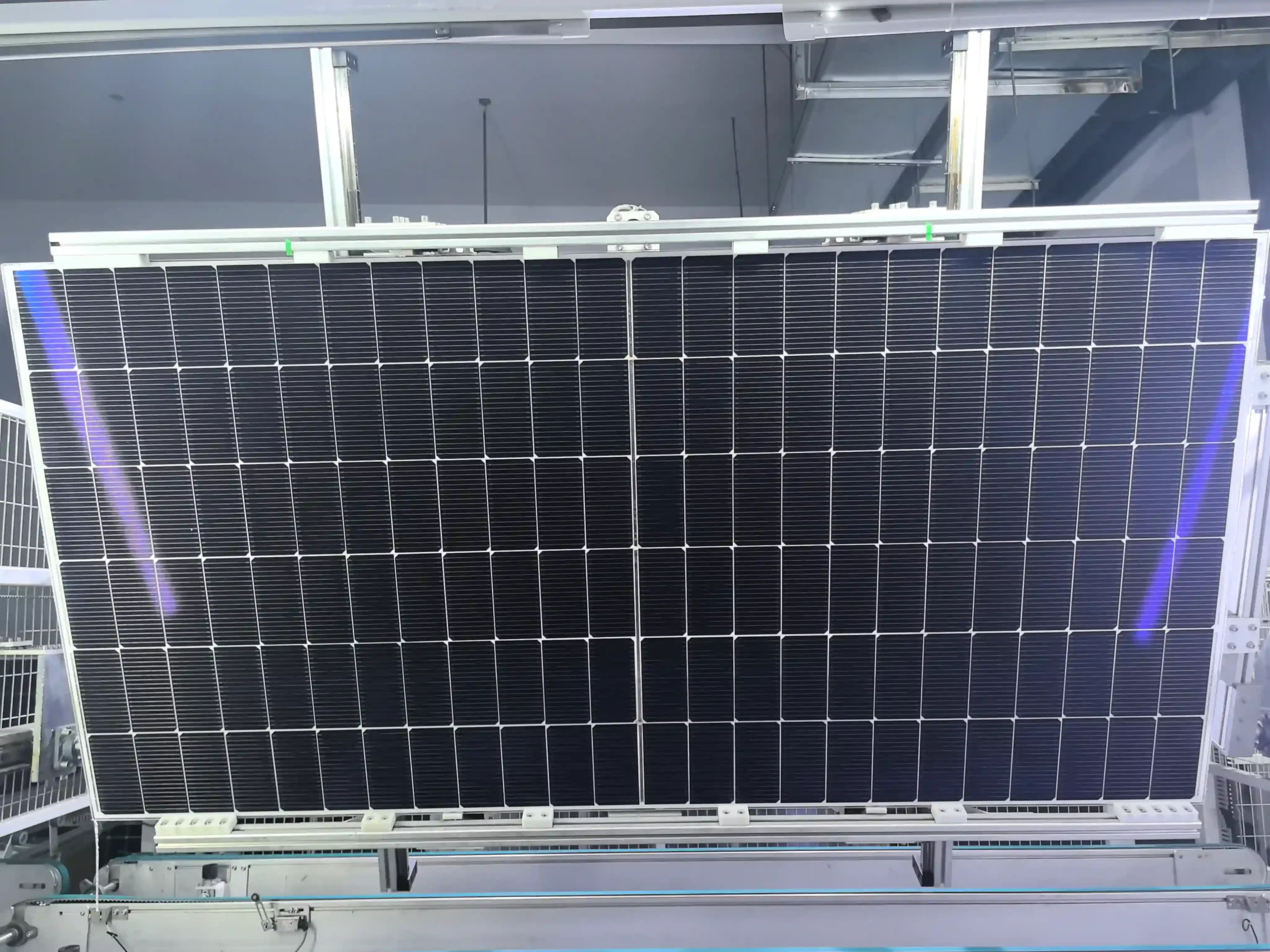Visual inspection for finished solar panel modules in PV factory