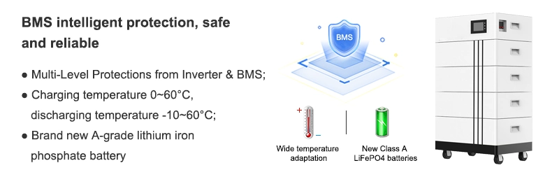 HVM stackable LiFePO4 battery 9.6kWh to 38.4kWh, high voltage modular home energy storage battery for solar PV system