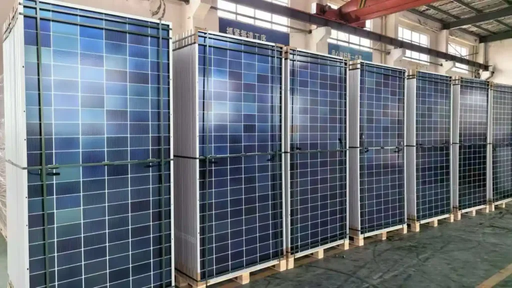 bifacial solar panel back side